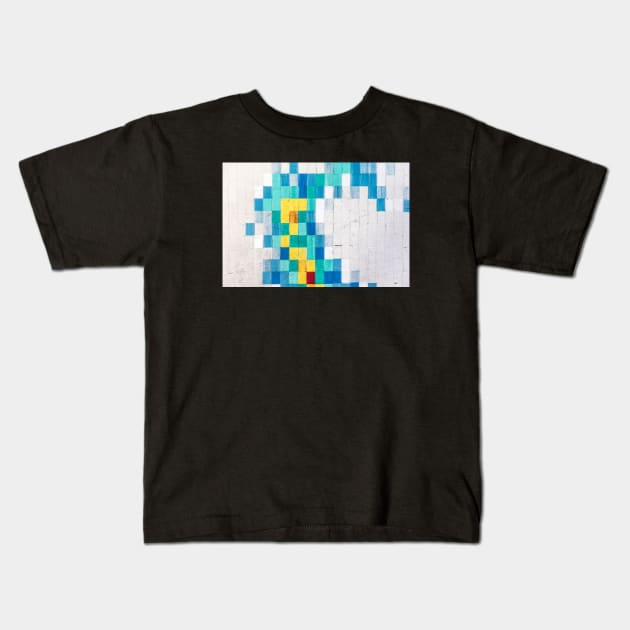 Multi colored tiles Kids T-Shirt by textural